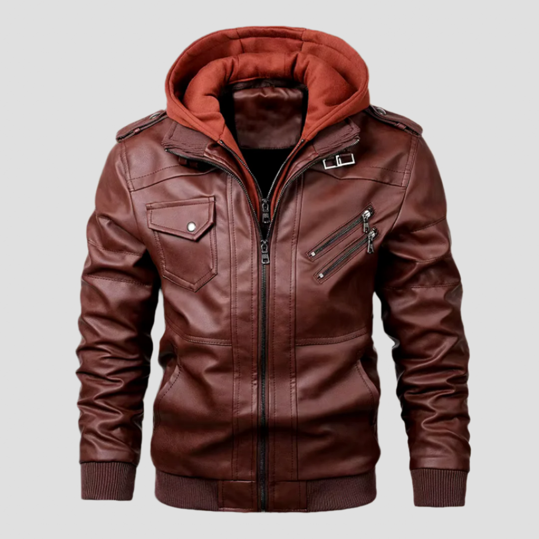 Louis Murphy | Leather Jacket with Hood