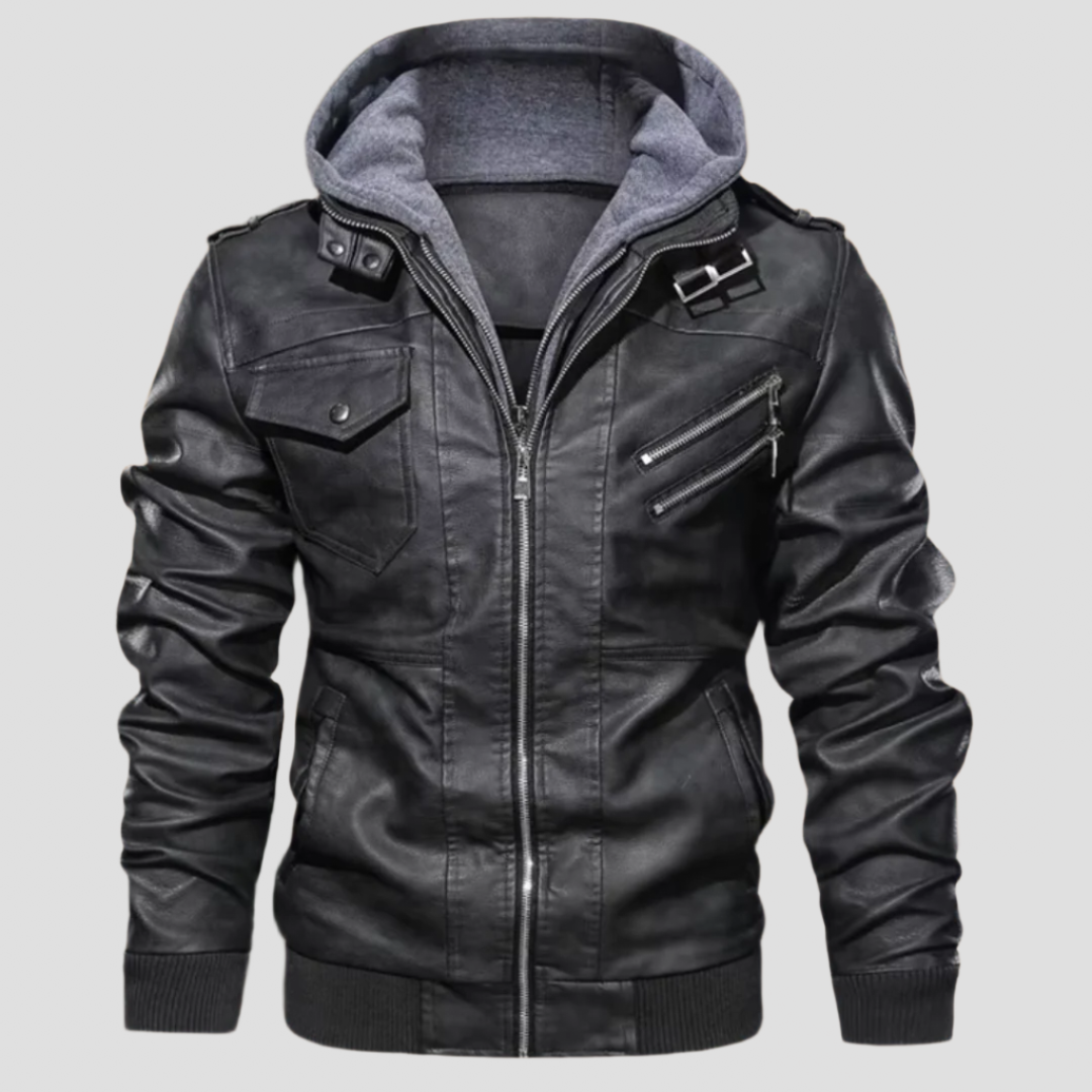 Louis Murphy | Leather Jacket with Hood