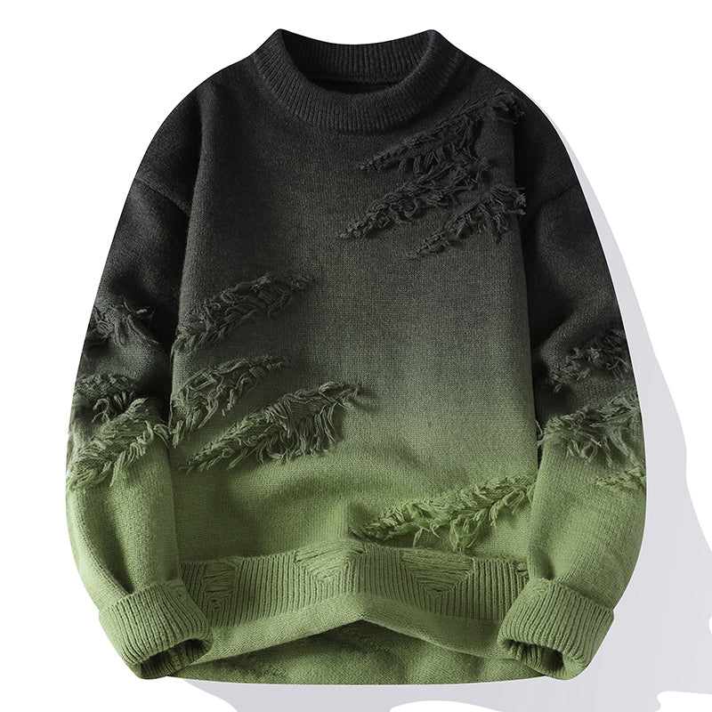 Louis Murphy | Horizon Gradient Distressed Sweater